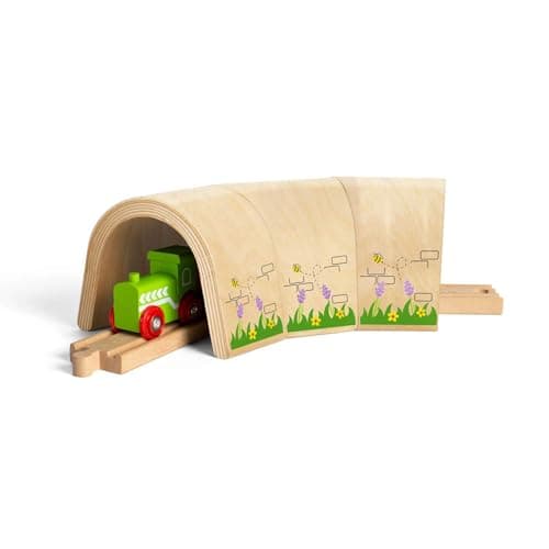 Image of Bigjigs Rail Curved Train Tunnel - for Wooden Train Sets & Wooden Railways