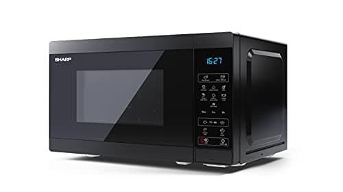 Image of SHARP YC-MS02U-B Compact 20 Litre 800W Digital Microwave, 11 power levels, ECO Mode, defrost function, LED cavity light - Black