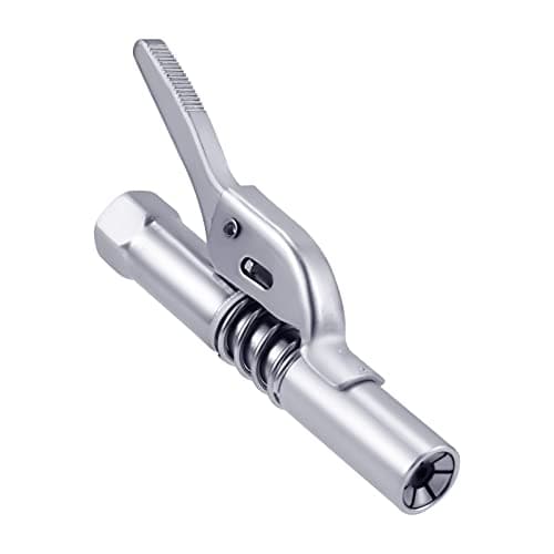 Image of TOYMIS 1pc Locking Grease Coupler, Grease Gun Coupler Quick Release Lock Heavy Duty Grease Gun Fittings Compatible with Grease Guns 1/8'' NPT Fittings, Upgrade to 12000PSI