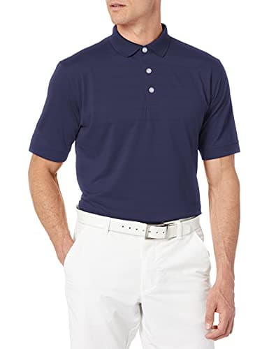 Image of Callaway Men's Golf Short Sleeve Pique Open Mesh Polo Shirt, Peacoat, Small