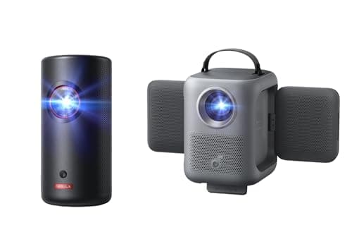 Image of NEBULA Capsule 3 Laser Projector and Nebula P1i Smart Projector Bundle, Google TV, Official Netflix, WiFi and Bluetooth, Full HD 1080P, 380 ANSI Lumens, Portable