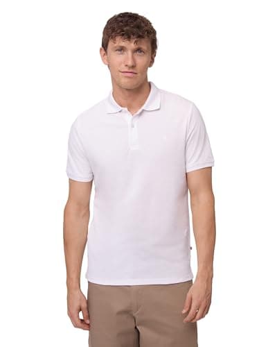 Image of DANISH ENDURANCE Polo Shirts for Men Adult, Organic Cotton Polo Shirt, Short Sleeve, 1 or 2 Pack, White, XXL