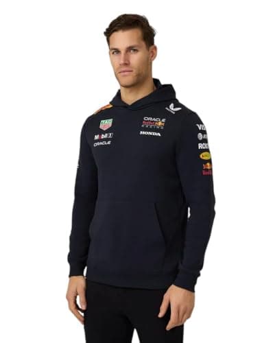 Image of Red Bull Racing F1 Team Hooded Pullover, Official 2025 Season, Night Sky Blue (UK, Alpha, 3XL, Regular, Regular, Navy)