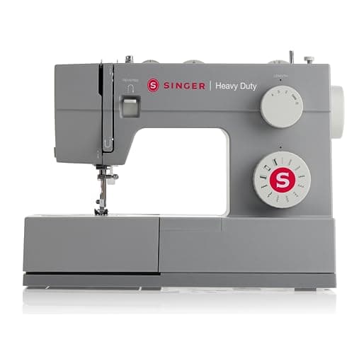 Image of SINGER Heavy Duty 4411 High-Speed Sewing Machine with Accessory Kit | Strong Motor, Enhanced Piercing Power, 69 Stitch Applications, Full Metal Frame, 4-Step Buttonhole & LED Light, Grey