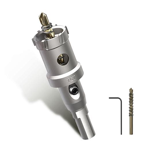 Image of 25mm TCT Hole Saw Tungsten Carbide Tipped Metal Cutter with Pilot Drill Bit and Hex Key for Stainless Steel Aluminium Wood