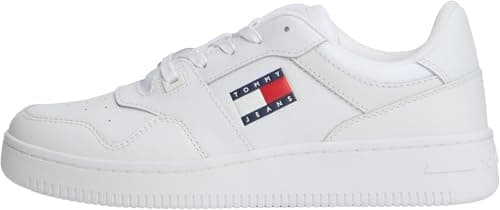 Image of Tommy Jeans Women’s Basketball Trainers with Logo, White (White), 5