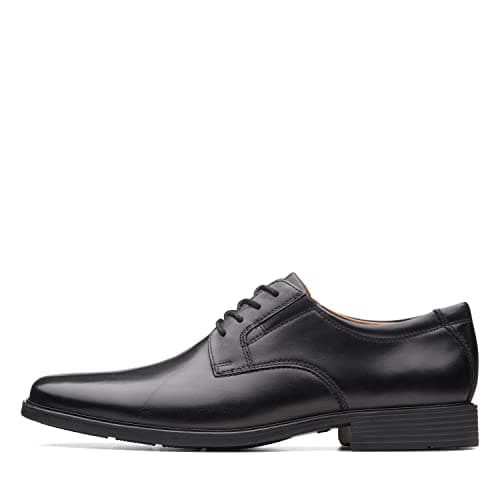 Image of Clarks Men's Tilden Plain Derbys, Black Black Leather, 6.5 UK