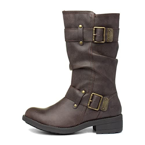 Image of Rocket Dog Womens/Ladies Trumble Faux Leather Biker Boots (6 UK) (Brown)