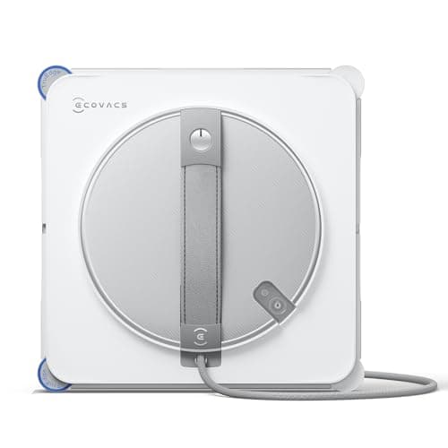 Image of ECOVACS WINBOT W2S Window Cleaning Robot, Intelligent Edge-to-Edge Cleaning with TruEdge Scrubbers, 3 Water Nozzles, 10-Level Safety System, Win-SLAM 4.0 Route Planning, Even Climbing System