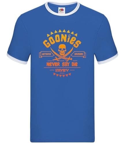 Image of Dressdown Goonies - Mens Contrast Ringer T-Shirt - Royal/White - Medium