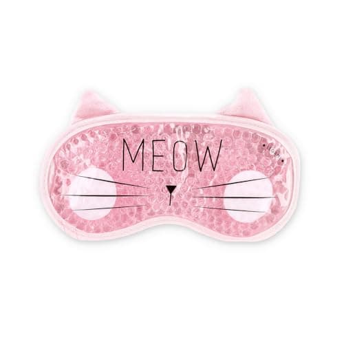 Image of Legami - Chill Out Eye Gel Mask 19.5 x 11 (Hmax) cm PVC and Polyester Kitty Theme Reusable Elastic Adjustable Perfect Fit Warm and Cold Effect