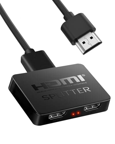 Image of NEWCARE HDMI Splitter 1 in 2 out, HDMI splitter for Dual Monitors support same screen, hdmi 2 way sPlitter, 2 Port HDm-i splitter for Full HD HDTV Blu-ray DVD, Fire Stick