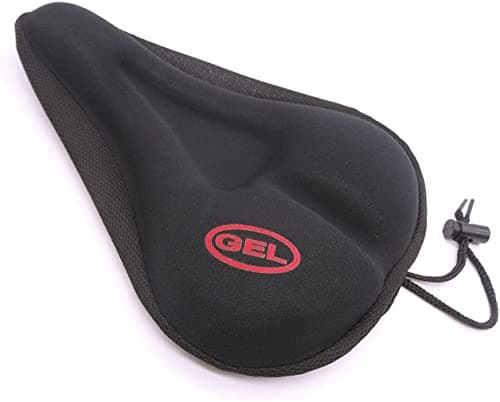 Image of Maveek Gel Bike Seat Cover - Extra Comfortable Soft Gel Bicycle Seat Cycle Saddle Cushion Bicycle Pad Cover (Black)