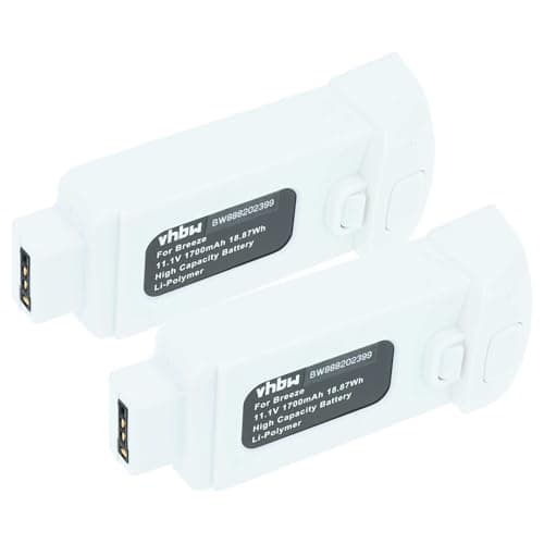 Image of vhbw 2x Battery compatible with Yuneec Breeze 4K, Breeze Drone Multicopter Quadrocopter (1700 mAh, 11.1 V, Li-polymer)