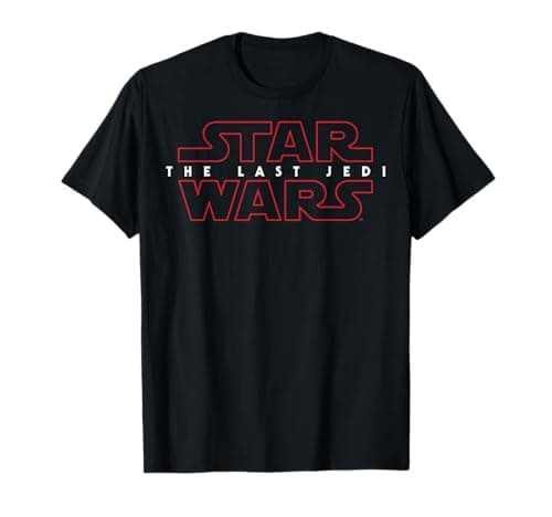 Image of Star Wars Last Jedi Red Outline Logo T-Shirt