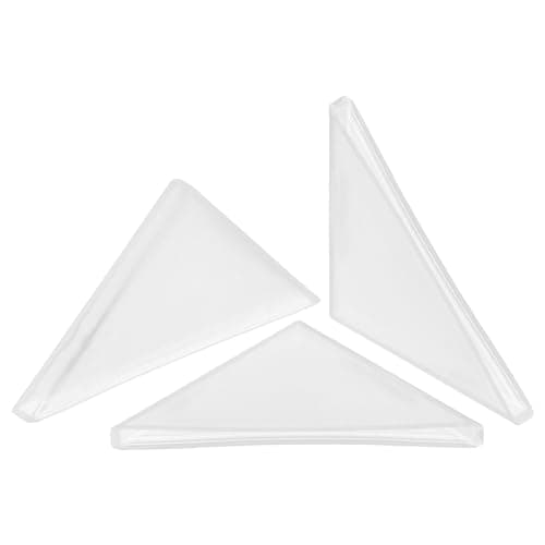 Image of sourcing map 20Pcs Plastic Corner Protectors 2x50mm Right Angle Shape Glass Corner Guards Cushion for Corner Protection of Glass, Mirror, Tile, White