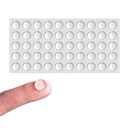 Image of 50 Pcs Transparent Rubber Feet for Chopping Board, Flat Topped Bumper Pads Stops Rubber Feet for Chopping Boards, Electronics, Glass, Crafts
