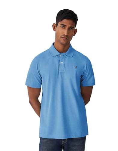 Image of Crew Clothing Mens Classic Pique Polo Shirt L Sky