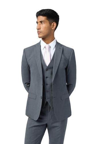 Image of Ted Baker Premium Panama Slim Fit Suit Jacket for Men in Charcoal Grey
