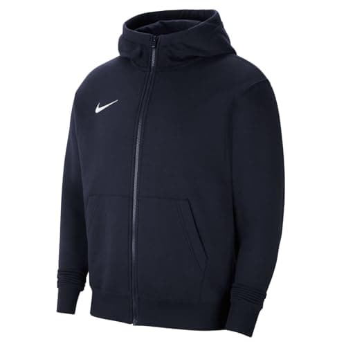 Image of NIKE Kid Y Nk Flc Park20 Fz Hoodie Sweatshirt, Obsidian/White, XL EU