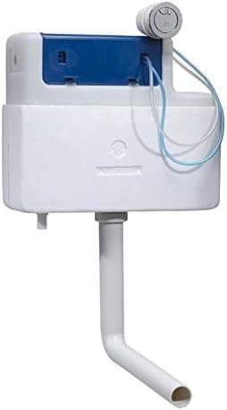 Image of Taps2Traps Vortex Concealed Insulated Dual Flush Pneumatic Toilet Tank Slimline Furniture Cistern
