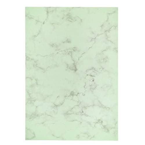 Image of Pastel Green Marble Paper A4 176gsm Cardstock - 12 Sheets with Artisan Marble Finish for Certificates, Invitations, Business Stationery, Menus, and Nature-Themed Projects
