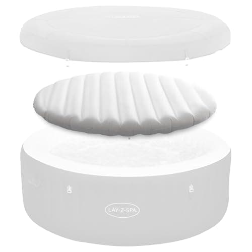 Image of Lay-Z-Spa Round Inflatable Lid - Compatible with Bahamas, Bali, Barbados, Cancun, Havana, Madrid, Miami, Tahiti and Zurich