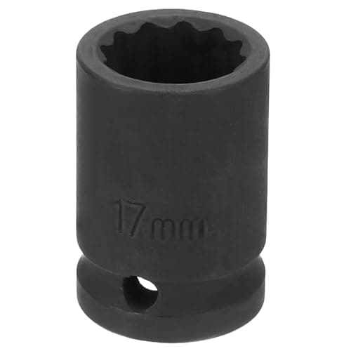 Image of sourcing map 12-Point Impact Socket 1/2 Inch Drive 17mm Metric Cr-V Shallow Impact Socket Nut Driver Wrench for Auto Repair