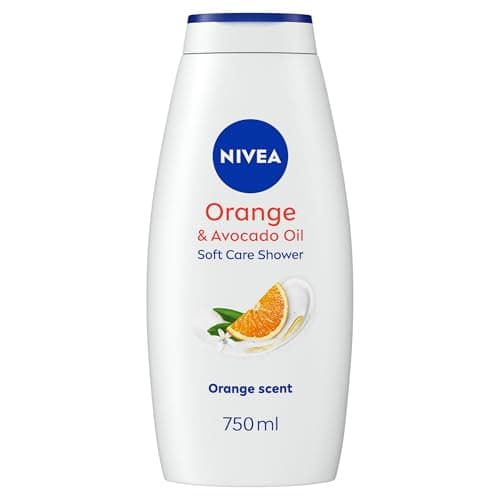 Image of NIVEA Orange & Avocado Shower Cream (750ml), Moisturising Shower Gel with Avocado Oil, Luxurious Body Wash for Women with Vitamin C, E
