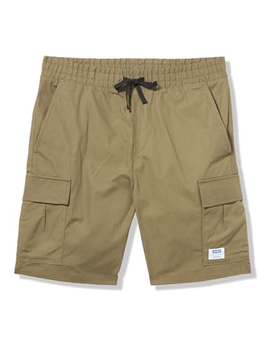 Image of HUGO Men's Relaxed Fit Cargo Pocket Cotton Shorts, Khaki, Large