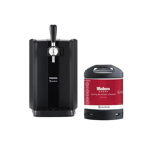 Image of PerfectDraft Black beer bundle with Mahou 6L keg, Philips home dispenser.