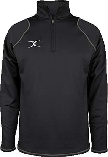 Image of Gilbert Rugby Sports Top Quest 2 1/4 Zip Fleece Black Medium