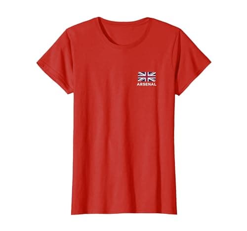 Image of Arsenal Town of North London, England UK T-Shirt, Women, Red, Medium