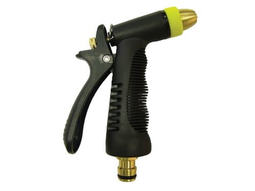 Image of Faithfull FAIHOSEGSGUN Garden Hand Spray Gun Zinc Body, Black / Green