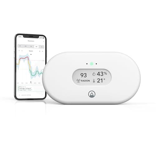 Image of Airthings View Radon 2989 - Radon Monitor (Radon, Humidity, Temperature) with WiFi Connection, Hub Functionality andamp, Calm Tech Display