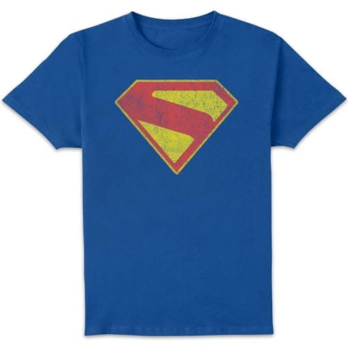 Image of DC Comics Superman Distressed Superman Logo Unisex T-Shirt - Blue L