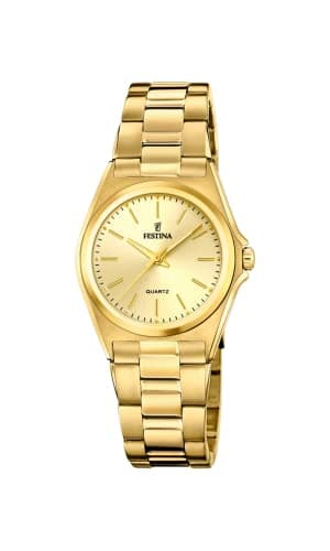Image of Festina Gold PVD-Plated Steel Watch with Stainless Bracelet F20557/3
