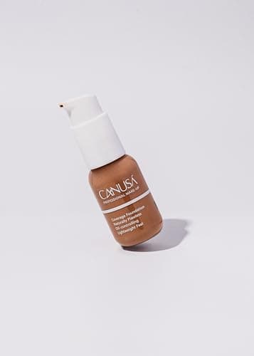 Image of CANUSA Soft Matte Liquid Foundation, Full Coverage Oil-Free & Silicone-Free Formula, Air-Light Texture, Hides Imperfections & Reduces Fine Lines, 1.0 Oz | 30ML (Ochre Brown / D1)