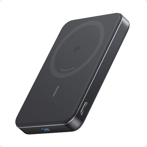 Image of Anker MagGo Power Bank, Ultra-Slim 10,000mAh Magnetic Battery Pack, Qi2 Certified 15W Ultra-Fast MagSafe Compatible Portable Charger, Ergonomic Design, for iPhone17/16/15/14 Series Only（Not for Pixel）