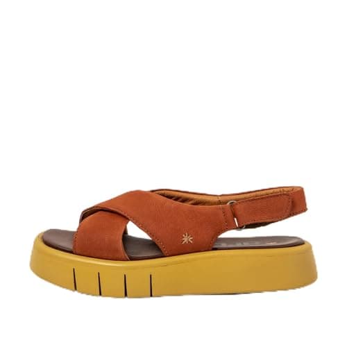 Image of ART Women's 1855 Malaga Flat Sandal, Dark Orange, 3.5 UK