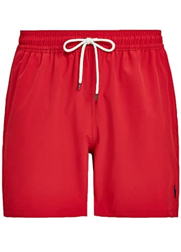 Image of Polo Ralph Lauren Men's Solid Traveler Swim Shorts, rl2000 red, S