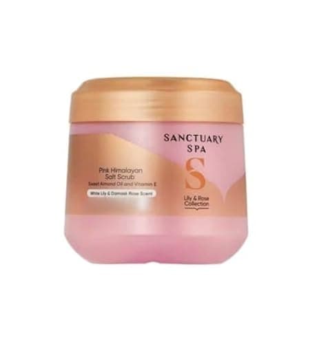 Image of Sānctuary Spa | Salt Scrub - Pink Himalayan | Lily & Rose Collection, Sweet Almond Oil and Vitamin E, White Lily & Damask Rose Scent | 150g