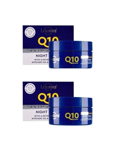 Image of Lācurā Aldi - Night Cream - Q10 - Anti-Wrinkle - With a Retinol Complex Avocado Oil & Coenzyme Q10 | 50mL×2 [TWIN PACK]