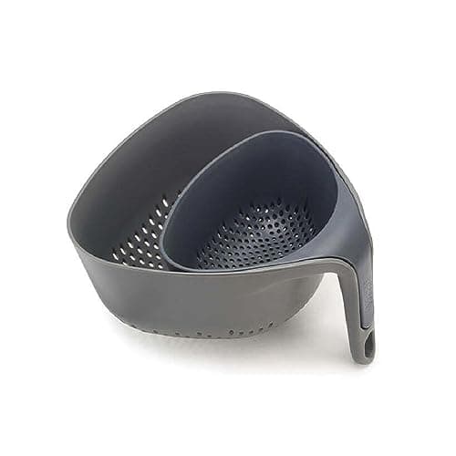 Image of Joseph Joseph Nest Set of 2 Colanders, Food Strainer, Space Saving, Stackable - Grey