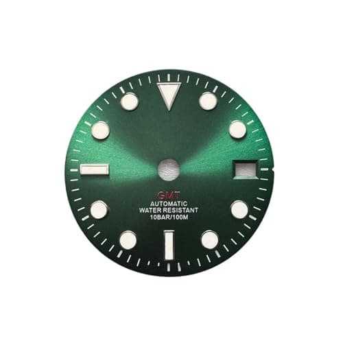 Image of ATOMUSERLY 1pc 29mm S Logo GMT Dial Fit for NH34 Movement Green Luminous Sunray Black Watch Accessories(W-D-790)