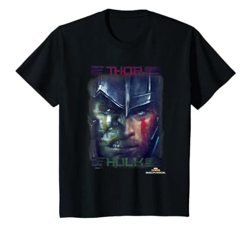 Image of Marvel Thor Ragnarok Hulk Face to Face Symmetry Kids T-shirt T-Shirt