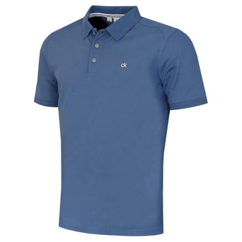 Image of Calvin Klein Mens Campus Polo Shirt - Denim Blue - M