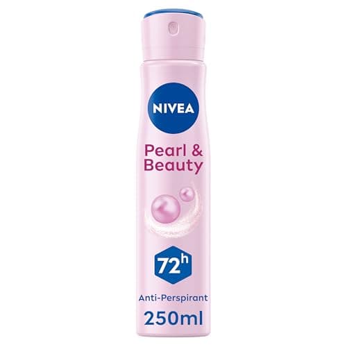 Image of NIVEA Pearl & Beauty Anti-Perspirant Deodorant Spray (250ml), Women's Deodorant Spray with 72H Sweat and Odour Protection, Anti-Perspirant for Women with Pearl Extracts