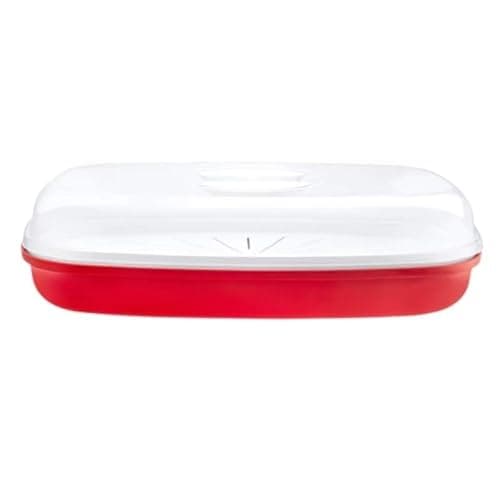 Image of Pendeford Housewares Microwave Fish Poacher & Steamer – BPA-Free, Multi-Use Steamer for Fish, Vegetables, and Rice – Dishwasher & Microwave Safe – 26cm x 16.5cm x 7cm