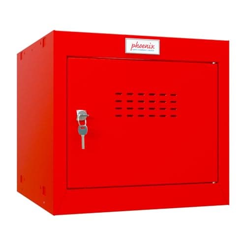 Image of Phoenix CL0344RRK Size 1 Red Cube Locker with Key Lock